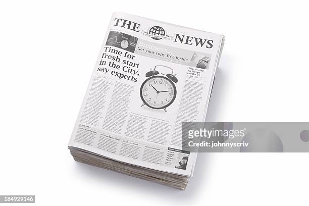 news. - newspaper stack stock-fotos und bilder