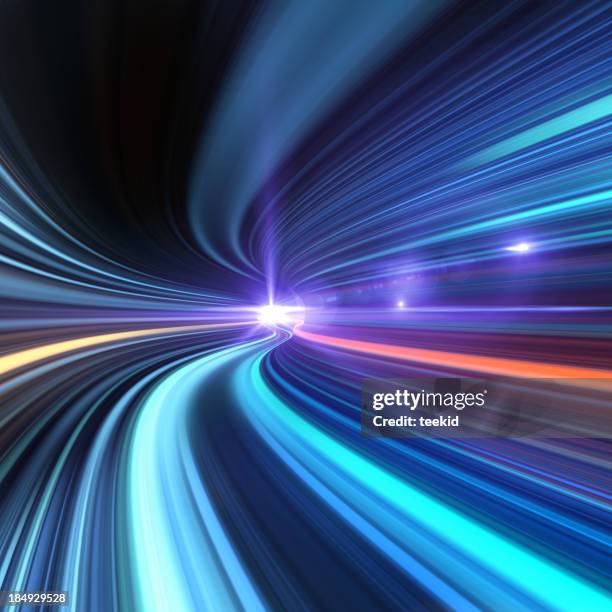 going through a tunnel with high speed - striped ribbon stock pictures, royalty-free photos & images