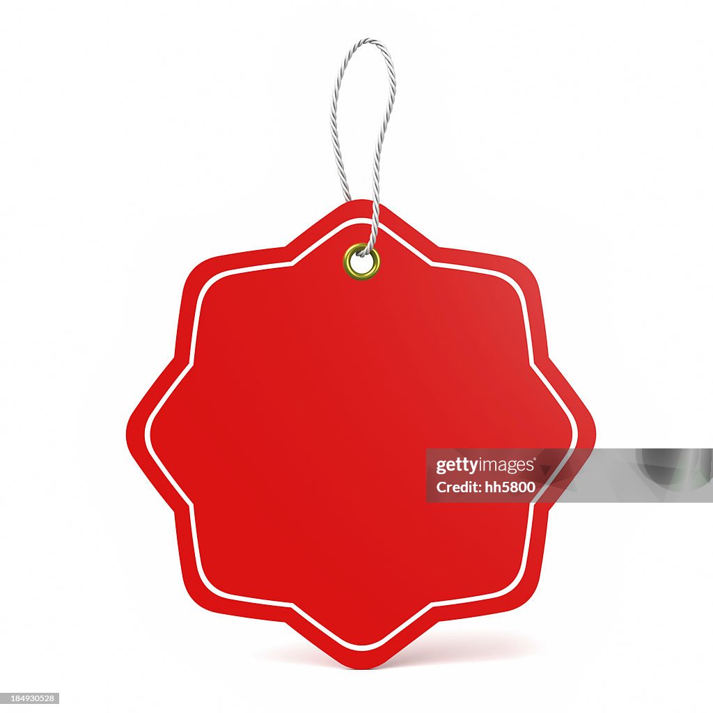 Étiquette de prix rouge