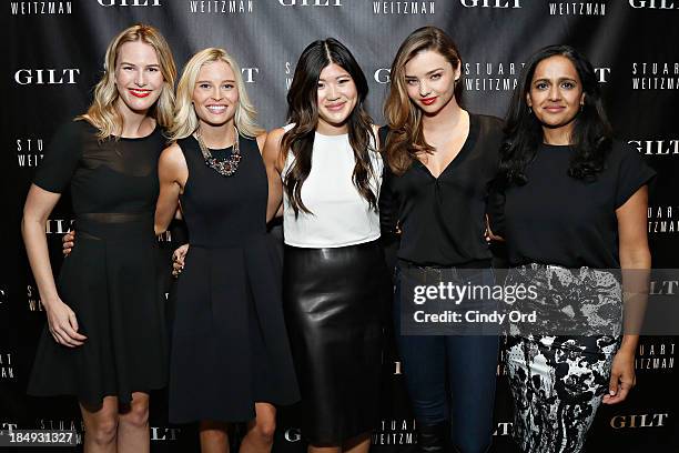 Alexis Maybank, Brooke Cundiff, Yvonne Yip, Miranda Kerr and Jyothi Rao attend as Gilt And Stuart Weitzman celebrate the 5050 Boot 20th anniversary...