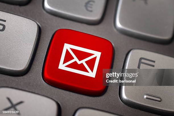 mail button - inbox stockfoto's en -beelden