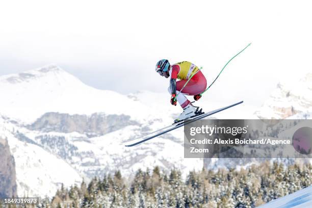 Vincent Kriechmayr of Team Austria in action during the Audi FIS Alpine Ski World Cup Men's Super G on December 15, 2023 in Val Gardena, Italy.