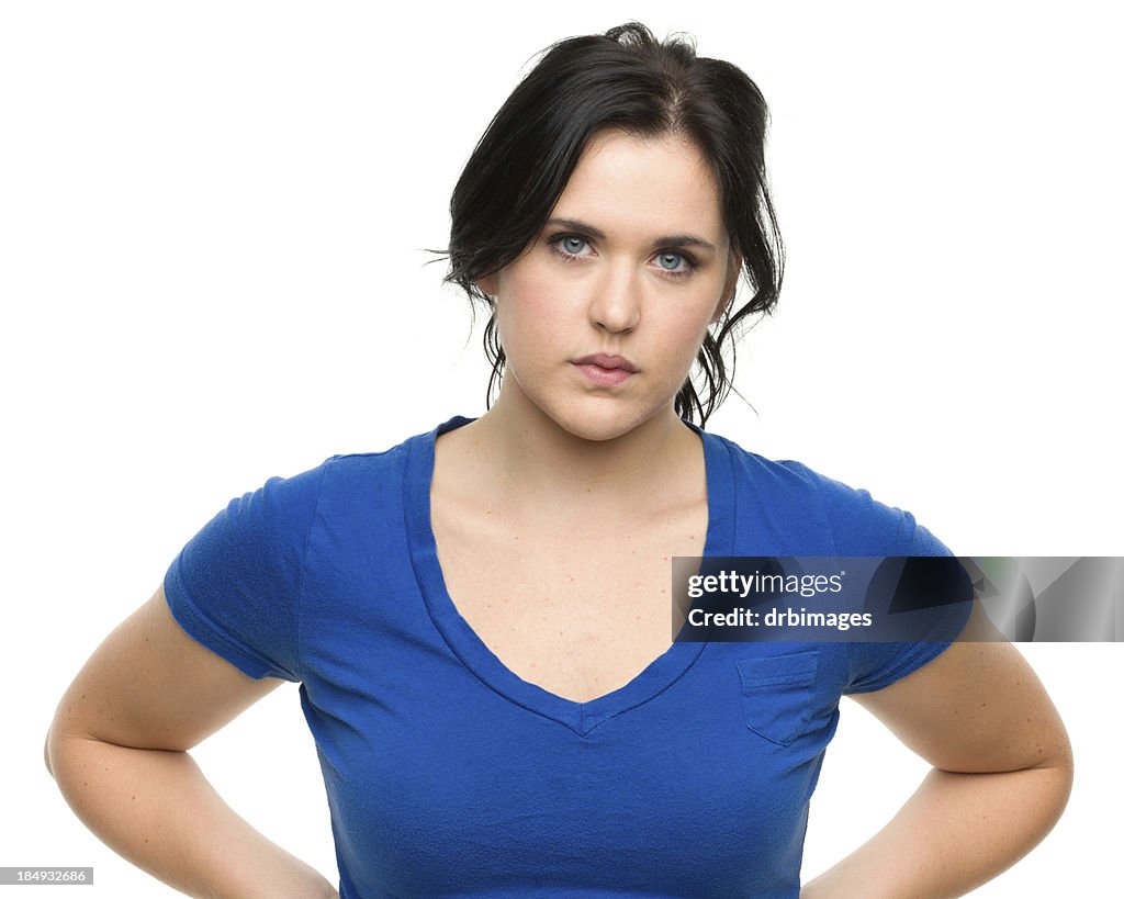 Young Woman Posing Looking At Camera