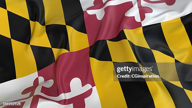 maryland state flag - maryland flag stock pictures, royalty-free photos & images