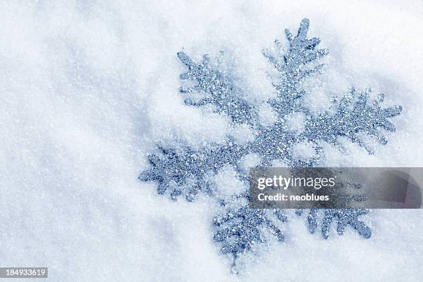 silver snowflake - fake snow stock pictures, royalty-free photos & images