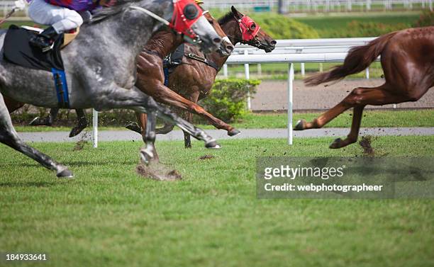 carrera de caballos - jockey fotografías e imágenes de stock