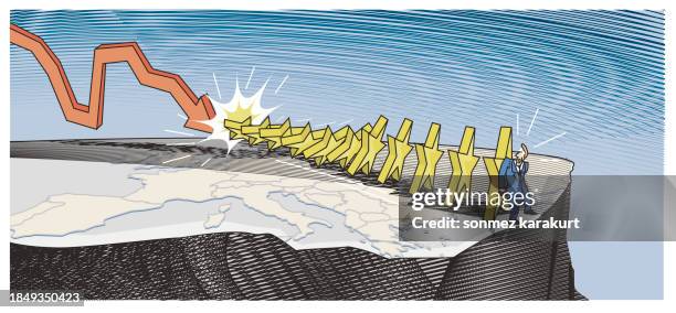 economic crisis in the eu - unity logo stock illustrations