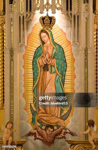 the virgin of guadalupe - virgin mary stock pictures, royalty-free photos & images