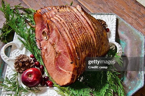 mel presunto no forno - glazed ham imagens e fotografias de stock