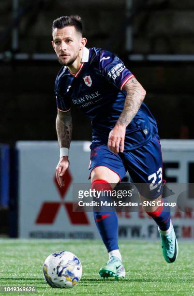 Raith's Dylan Easton in action during a cinch Championship match between Raith Rovers and Partick Thistle at Stark's Park, on December 08 in...