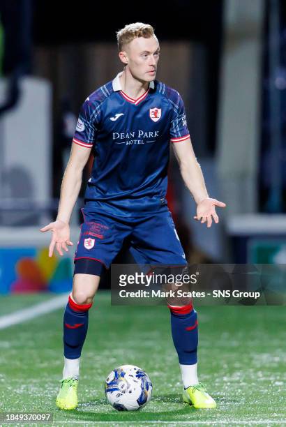 Raith's Ross Millen in action during a cinch Championship match between Raith Rovers and Partick Thistle at Stark's Park, on December 08 in...