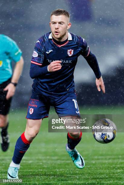 Raith's Callum Smith in action during a cinch Championship match between Raith Rovers and Partick Thistle at Stark's Park, on December 08 in...