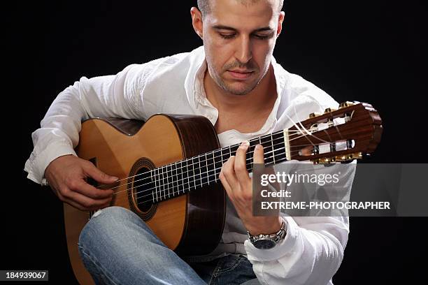 guitarist - classical guitarist stock pictures, royalty-free photos & images