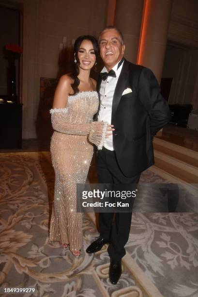 Sofia Athena and Samy Nacéri attend the The Bests Gala 46th Edition At Four Seasons Hotel on December 11, 2023 in Paris, France.