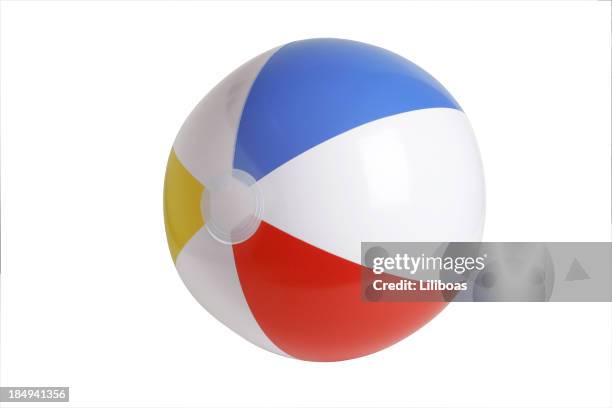 beach ball series (clipping path) - beach ball stock pictures, royalty-free photos & images