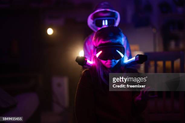 we are children from the future - lazer tag stock pictures, royalty-free photos & images