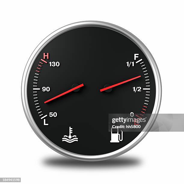 fuel gas anzeigen - temperature gauge stock-fotos und bilder