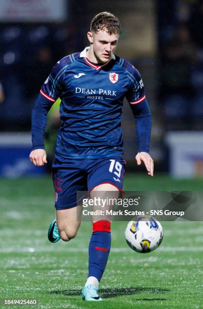 Raith's Jack Hamilton in action during a cinch Championship match between Raith Rovers and Partick Thistle at Stark's Park, on December 08 in...