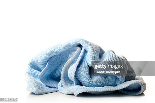 blue rag - microfiber towel stock pictures, royalty-free photos & images