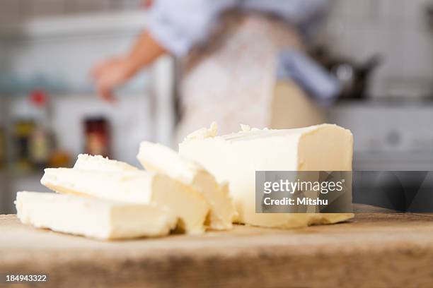 tranches de beurre - margarine photos et images de collection