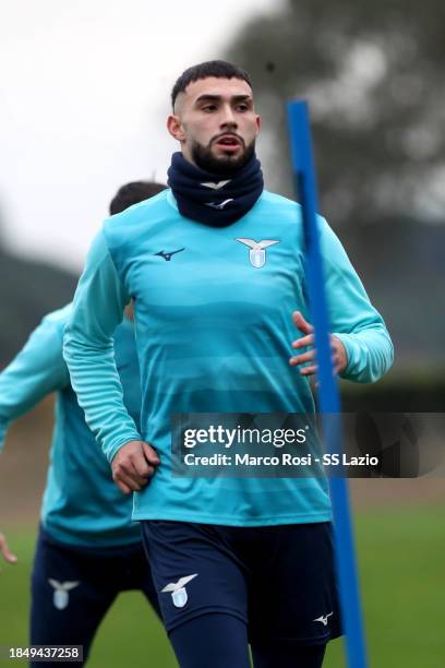 Valentin Castellanos of SS Lazio during the SS Lazio training session before the UEFA Champions League match between Atletico Madrid and SS Lazio at...