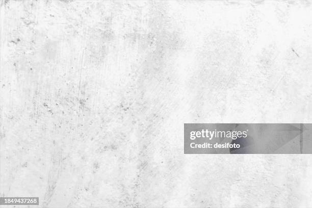 stockillustraties, clipart, cartoons en iconen met light gray and white gradient coloured textured effect old faded blank empty plain horizontal scratched vector backgrounds with smudged abstract grunge texture like plastered whitewashed wall - ruw