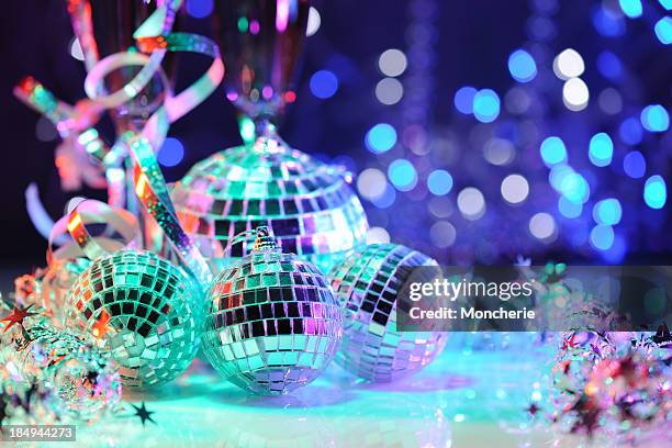 party decoration with disco balls - prom bildbanksfoton och bilder