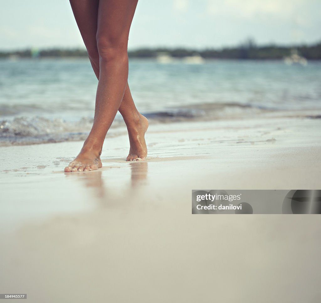 Walking auf den Strand