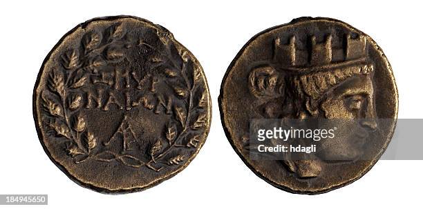 ancient coin - ancient roman stock pictures, royalty-free photos & images