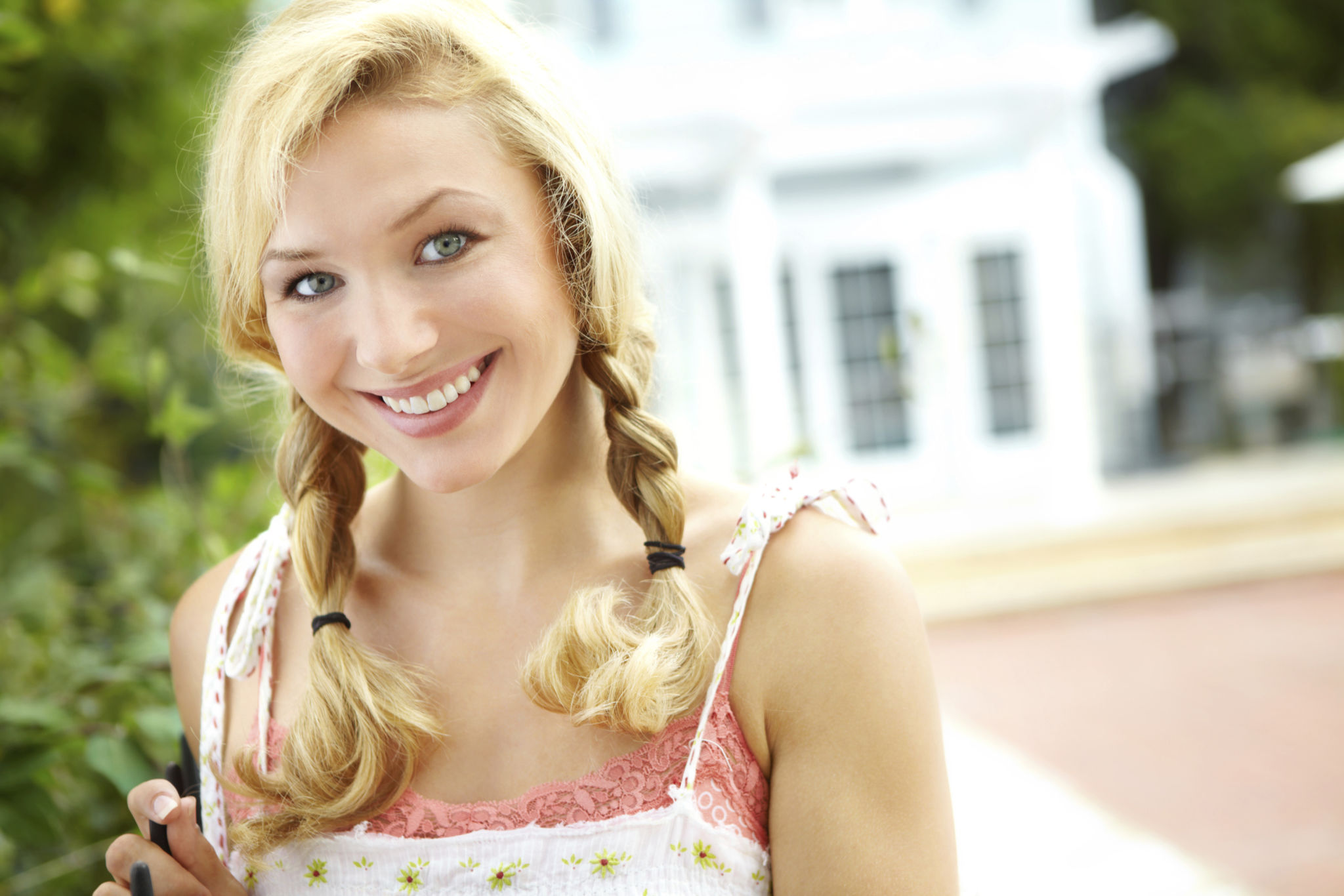 Shy beauty with honey coloured hair Shy beauty with honey coloured hair