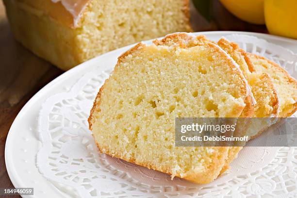 pound cake - slice cake stock pictures, royalty-free photos & images