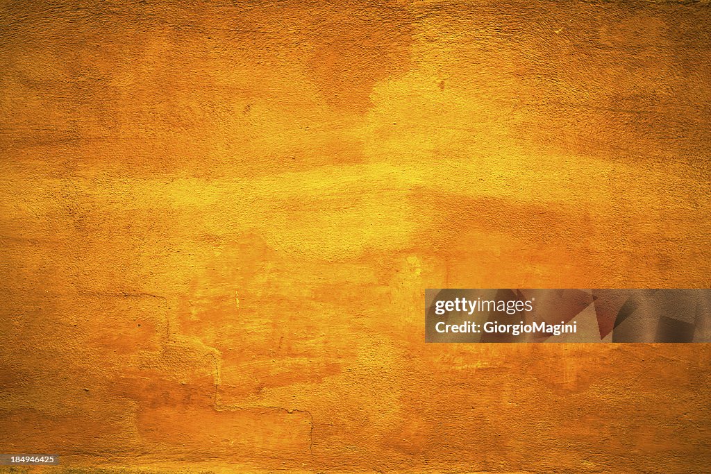 Yellow Plaster Wall, Texture Background