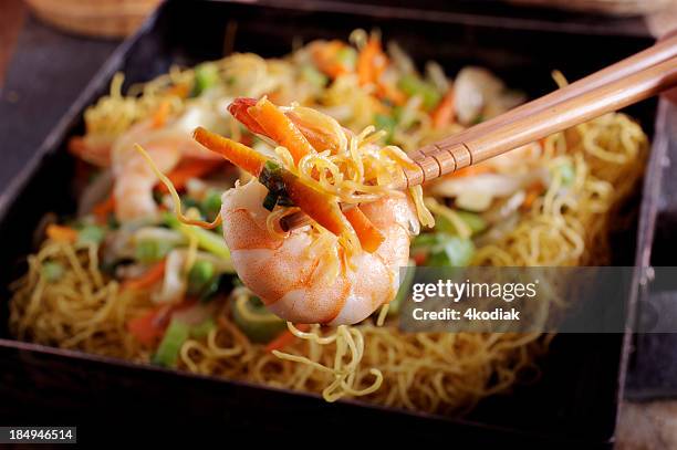 prawn - chow mein stock pictures, royalty-free photos & images