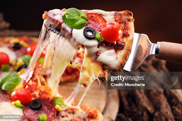 pizza - pepperoni stock pictures, royalty-free photos & images