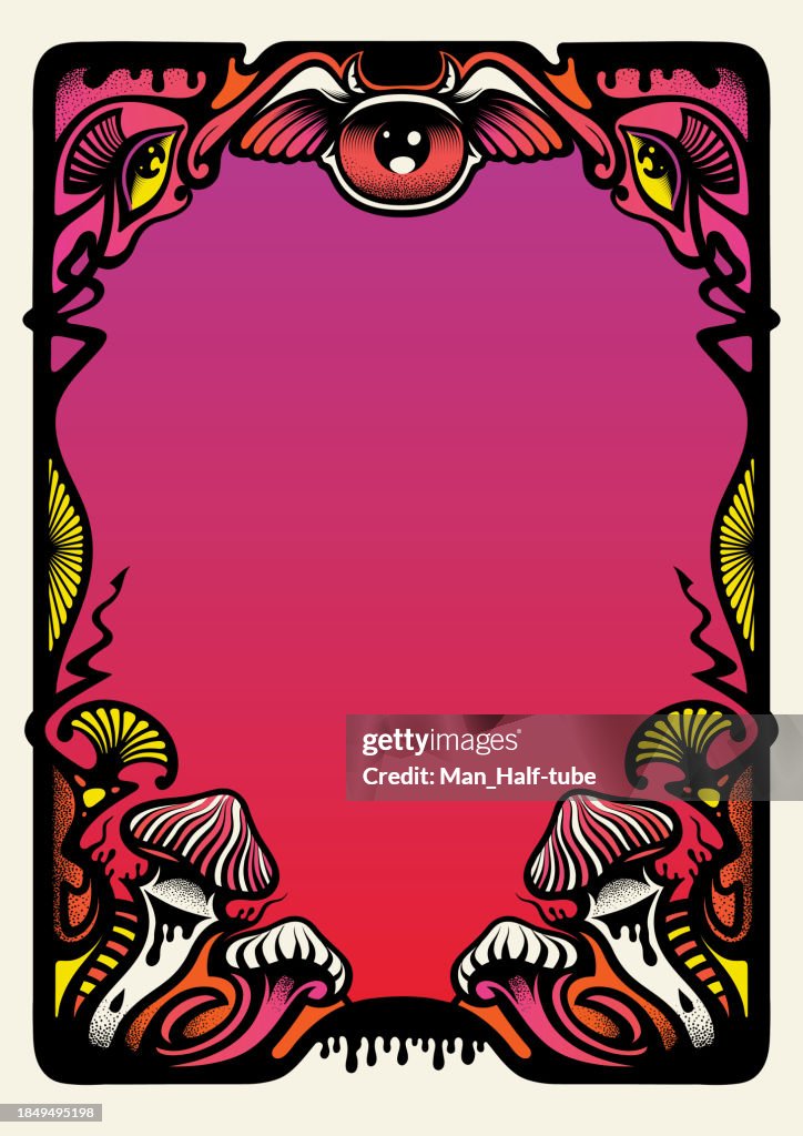 Psychedelic Poster, blank design