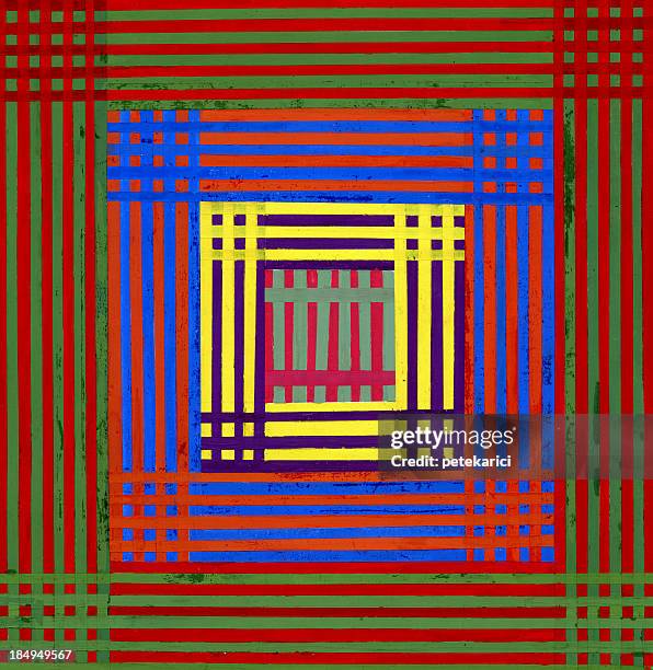 square painted paper - split personality stock illustrations