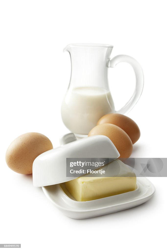 Ingredients: Butter, Eggs and Milk