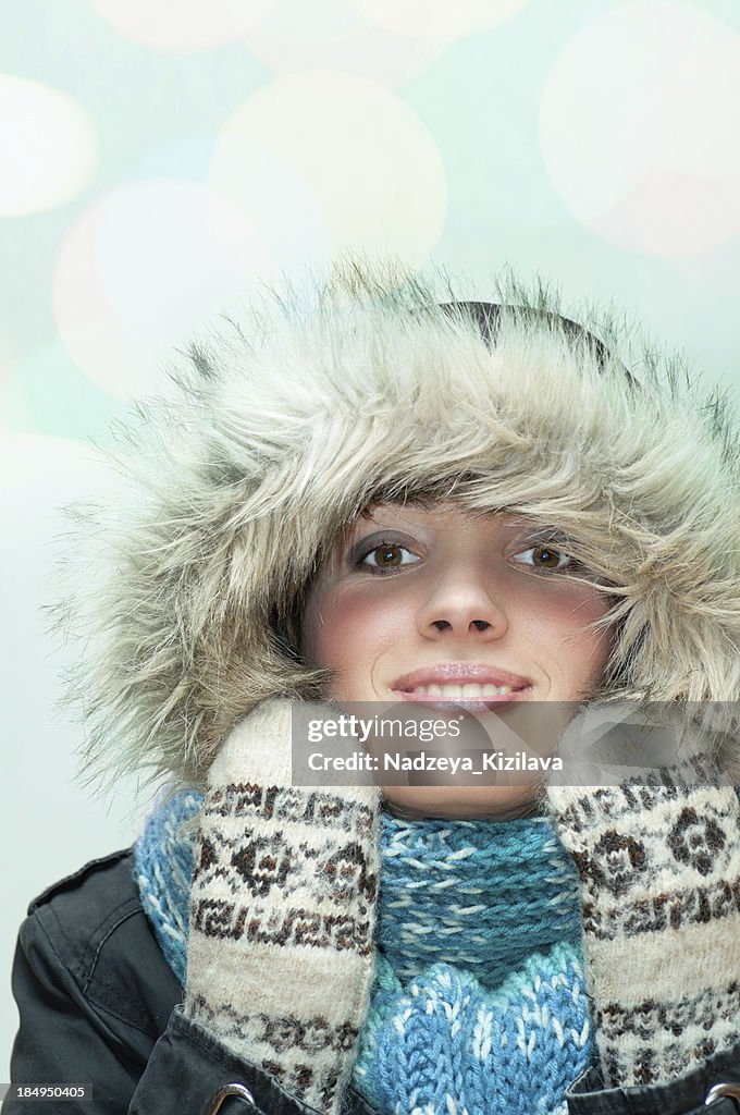 Happy winter girl