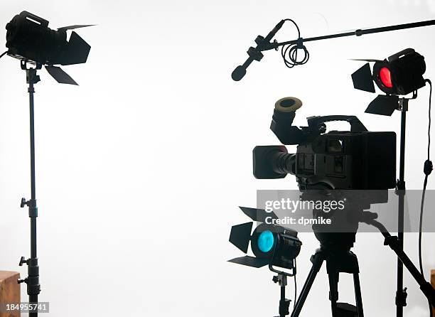 video gear with open area two - studio camera stock pictures, royalty-free photos & images