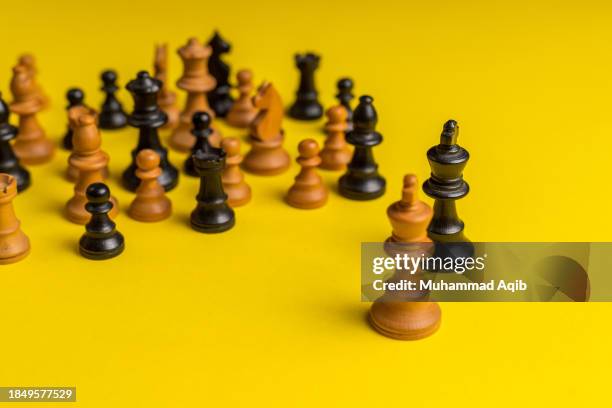 wooden chess pieces - rook chess piece stock pictures, royalty-free photos & images