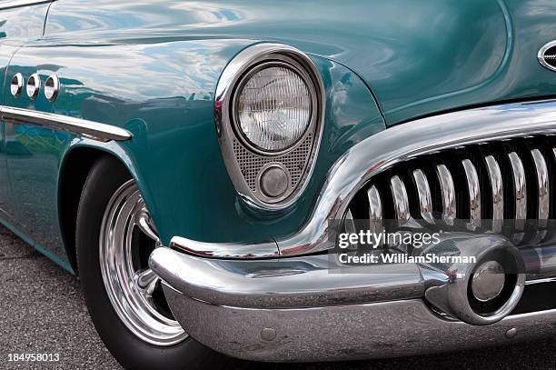 restored 1953 buick automobile - classic car restoration stockfoto's en -beelden