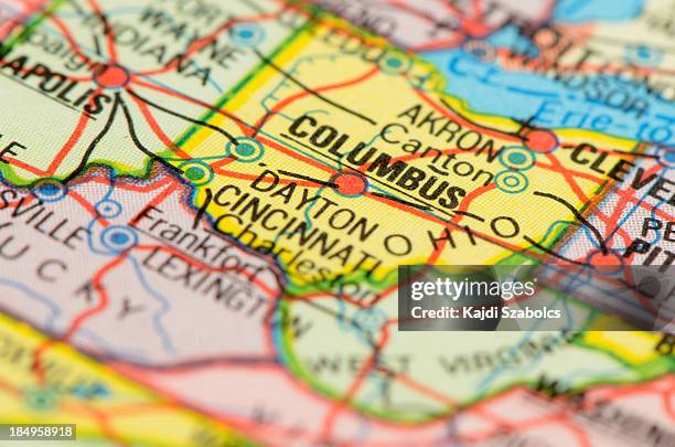 ohio map - ohio stock pictures, royalty-free photos & images