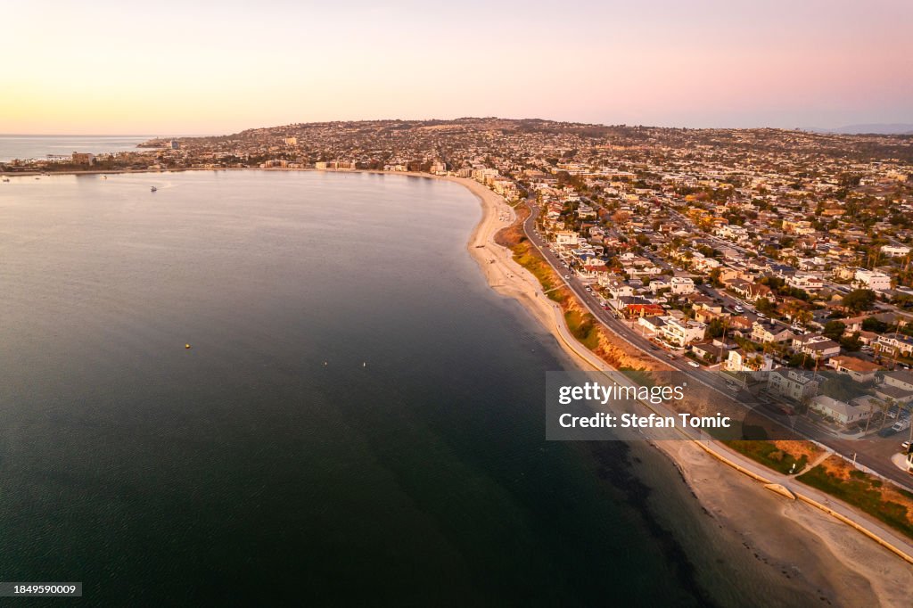 Mission Bay, San Diego, California, with views of Pacific Beach Neighborhood