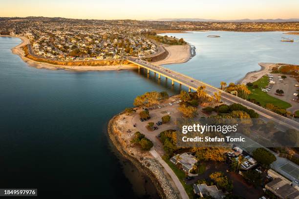 views from vacation isle in mission bay, san diego, california, and views of pacific beach - mission bay san diego stock pictures, royalty-free photos & images