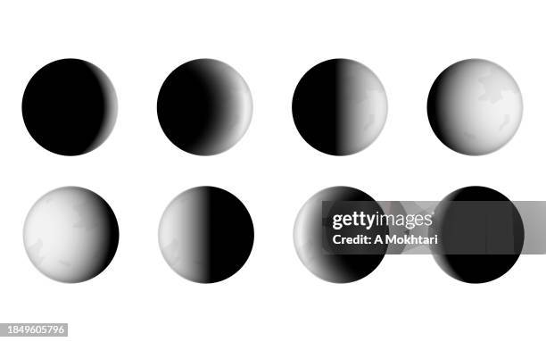 illustrazioni stock, clip art, cartoni animati e icone di tendenza di fase lunare. - immagini in sequenza