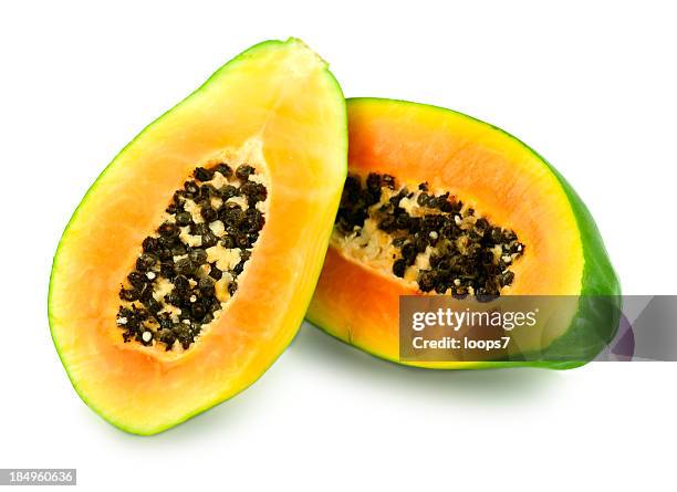 papaia - albero di papaya foto e immagini stock
