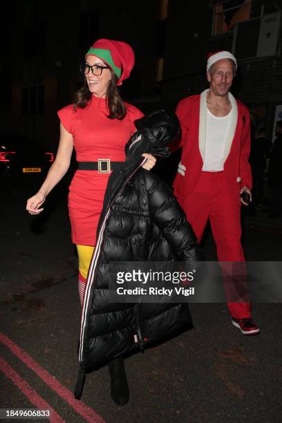 Andrea McLean seen attending Children with Cancer Christmas Quiz at The Kings Arms on December 11, 2023 in London, England.