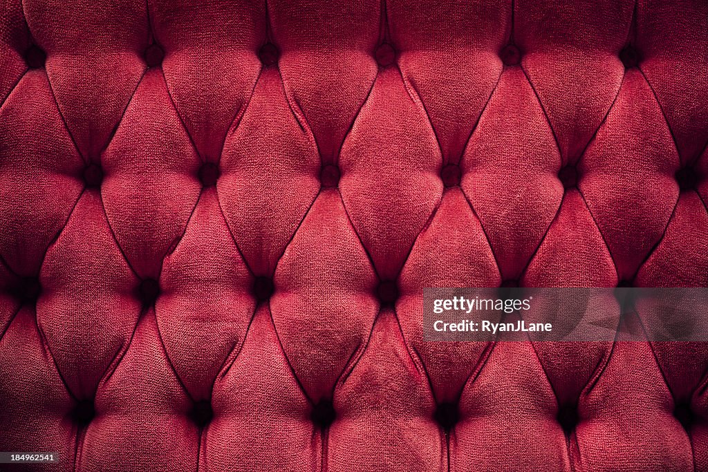 Deep Red Quilted Plush Cushion