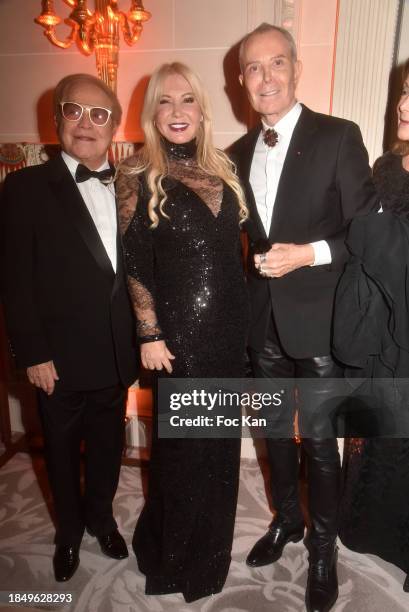 Orlando, Lady Monika Bacardi and Jean Claude Jitrois attend the The Bests Gala 46th Edition At Four Seasons Hotel on December 11, 2023 in Paris,...