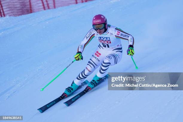 Katrin Hirtl-stanggassinger of Team Germany in action during the Audi FIS Alpine Ski World Cup Women's Downhill Training on December 15, 2023 in Val...
